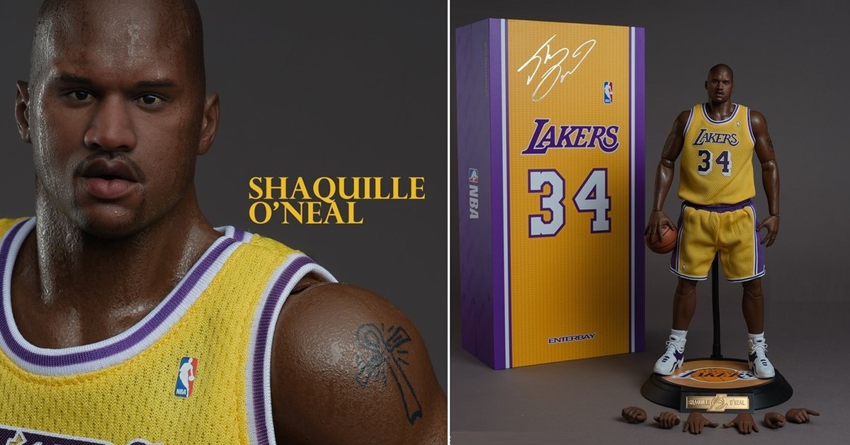 ENTERBAY NBA系列 Real Masterpiece 洛杉磯湖人隊「俠客．歐尼爾」1/6比例蠟像級可動人偶