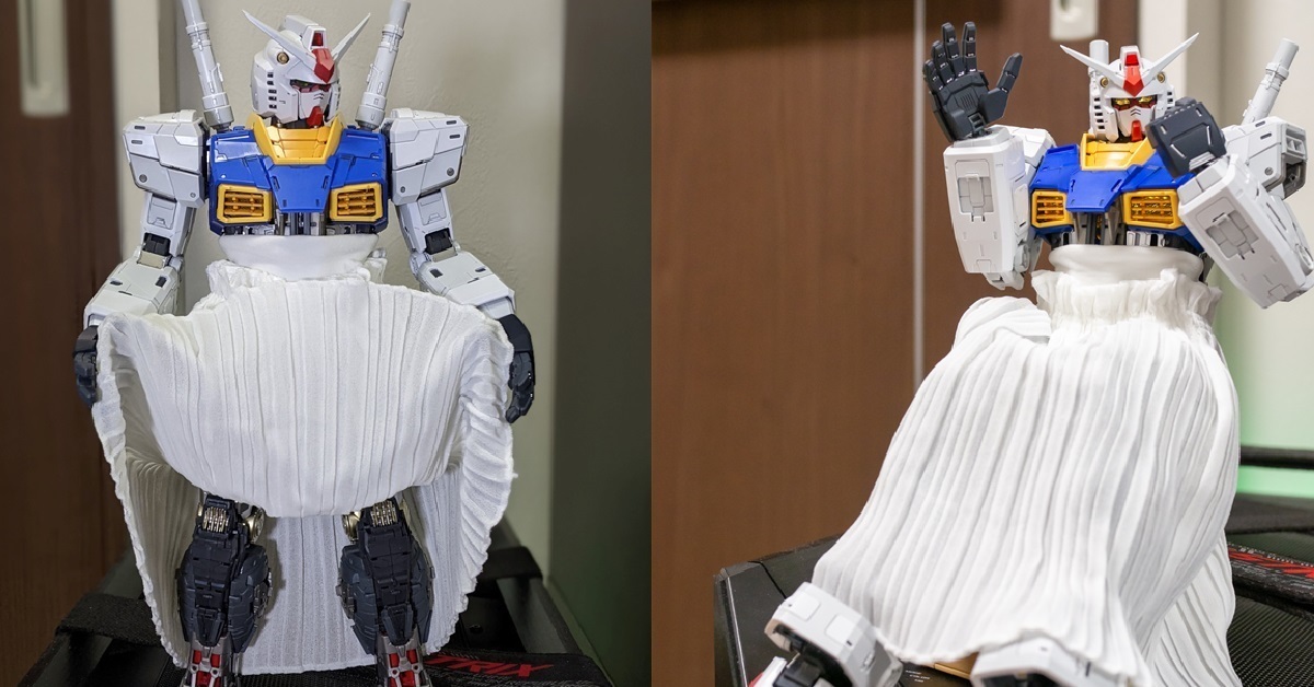 初鋼要被玩壞了？日本推主分享「PGU RX-78-2鋼彈」穿裙子 網友 : 讓我看看聯邦裙的表現！