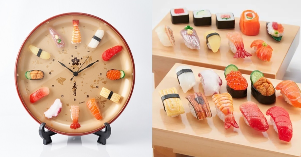 金箔配上逼真壽司的質感！ 日本amazon開賣「壽司時鐘」讓人食指大動