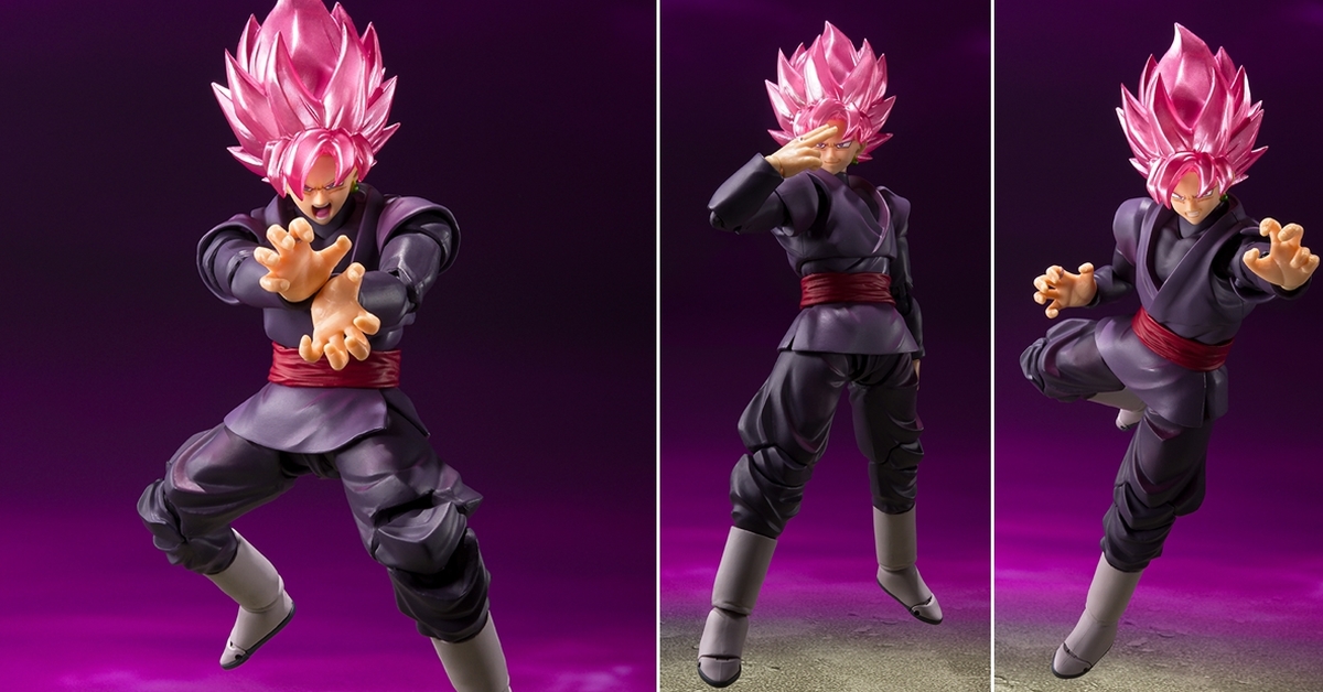 這桃紅色漂亮吧？S.H.Figuarts《七龍珠超》黑悟空-超級賽亞人玫瑰-可動人偶