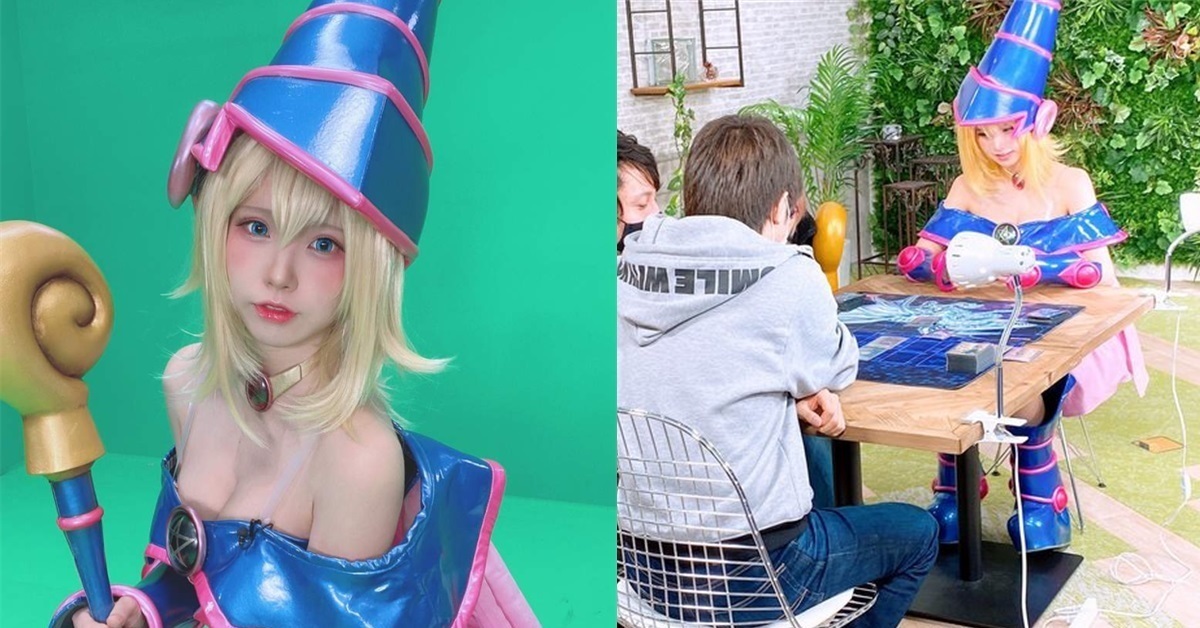 えなこcos《遊戲王》黑魔導女孩出席活動 首次嘗試卡牌決鬥就著迷！