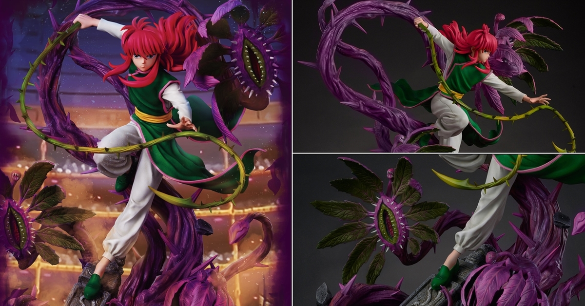 Iron Kite Studio《幽☆遊☆白書》藏馬 1/4比例場景雕像 極兇殘的魔界含羞草出擊！