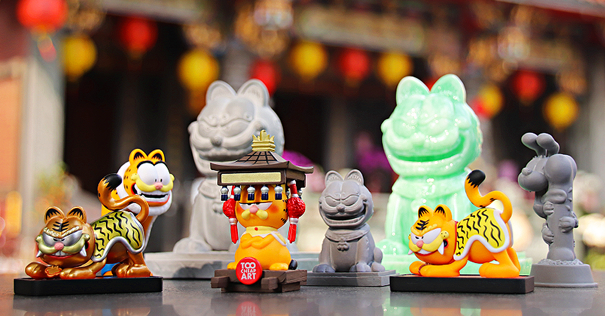Too Cheap Art × Garfield【祈喵熱】開箱報告 以台灣在地文化重新詮釋的「加菲貓」福氣現身！