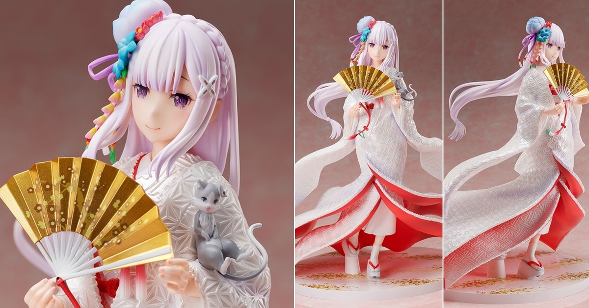 F:NEX 《Re:從零開始的異世界生活》愛蜜莉雅-白無垢 1/7比例模型  潔白的幸福花嫁～