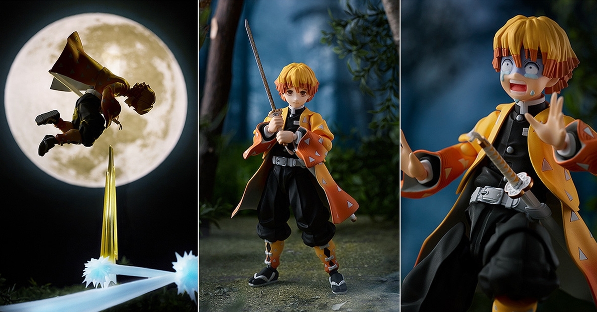 figma《鬼滅之刃》我妻善逸 可動人偶登場！DX版追加「霹靂一閃」帥氣特效件