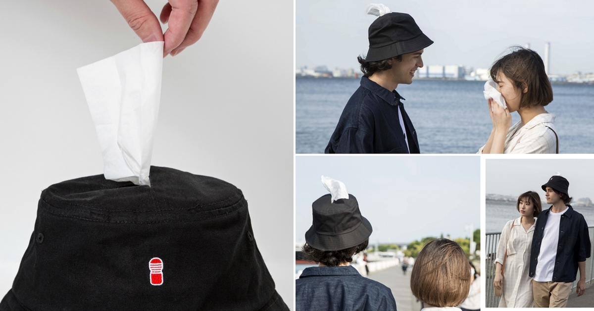 新時代紳士商品！頭頂暗藏衛生紙的「TENGA 口袋帽」隨時隨地想擦就擦～