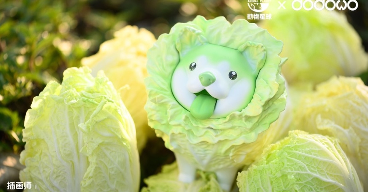 動物星球 DODOWO × ぽん吉《野菜妖精》超萌「白菜柴犬」16公分立體化！ 