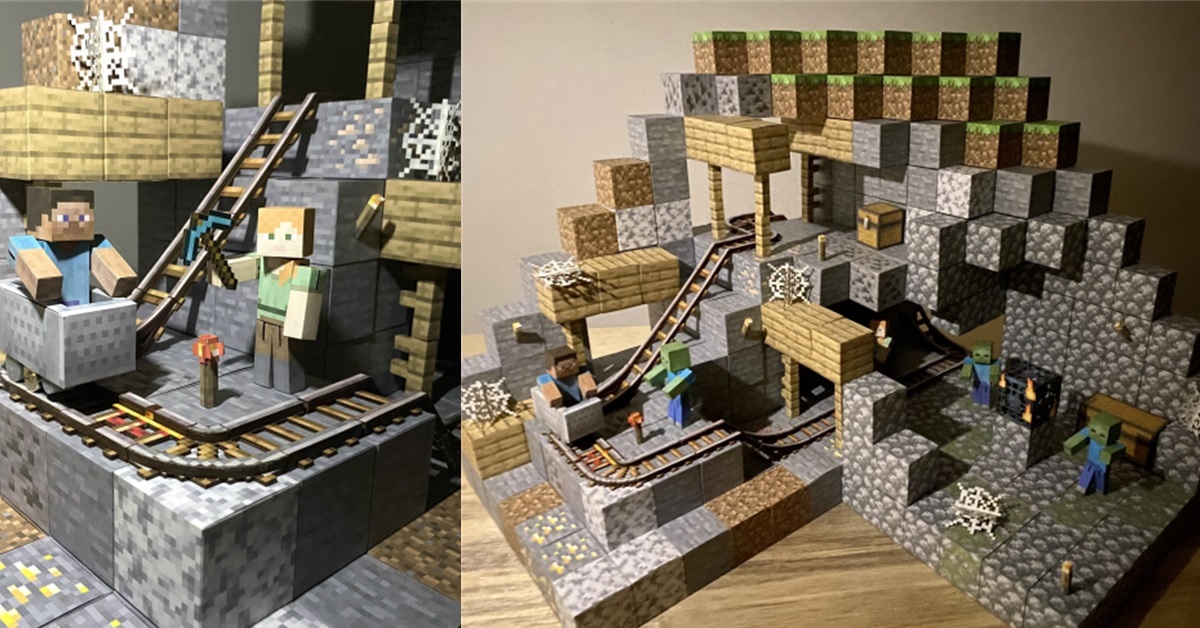 日本推主紙工藝製作《Minecraft》世界 忠實呈現遊戲風貌博得網友大讚！