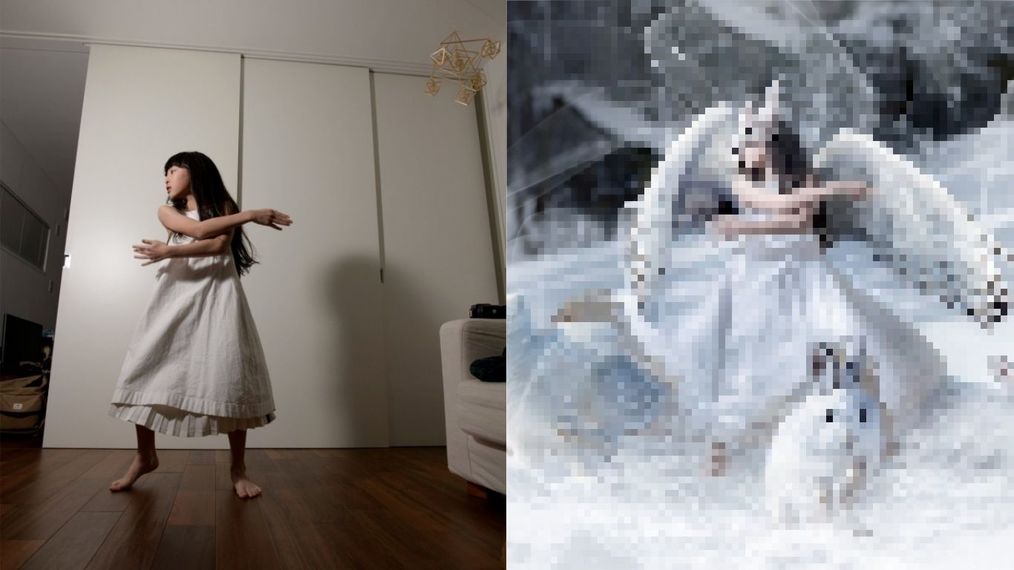 這是「PS魔法」！推主將在家拍的女兒照片利用「Photoshop」後製成「幻想世界」！