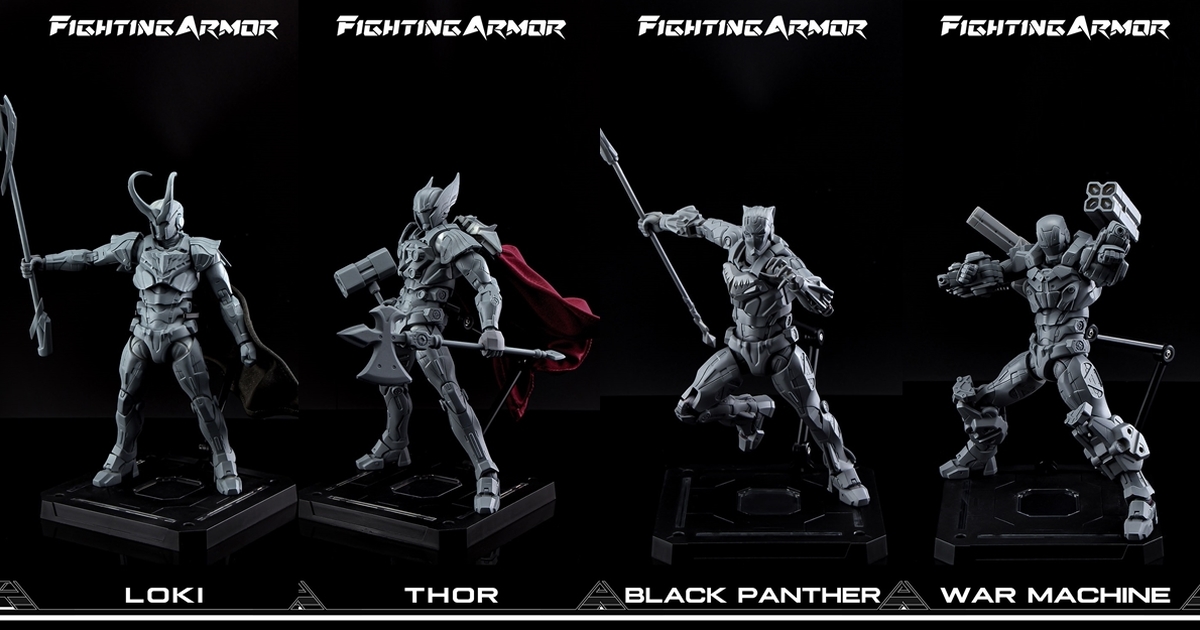 【ACG2021】千值練 Fighting Armor系列新作：索爾、洛基、黑豹、戰爭機器 原型公開