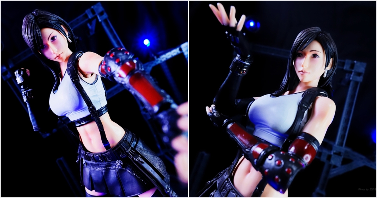 PLAYS ARTS FF7 蒂法受害者揮手區！簡易邪神面修改實驗！『 JESPER叉燒HOBBY廢話開箱』