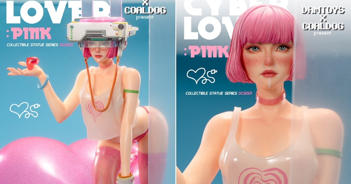 粉色賽博戀人 DAMTOYS × Coal Dog「CYBERLOVER-PINK」1/4比例原創雕像