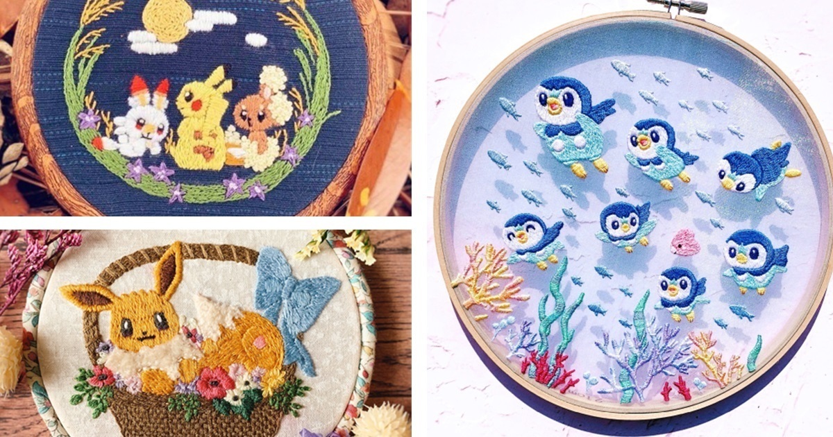 日本達人製作《精靈寶可夢》精美刺繡作品 網友:美到不可思議！