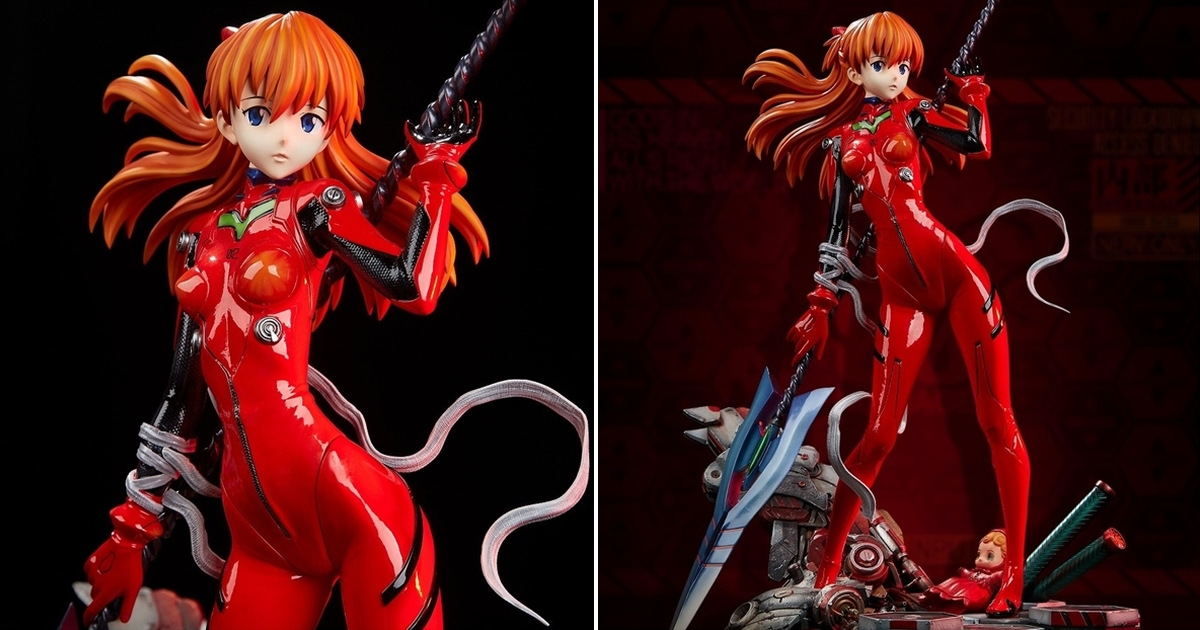 STAR SPACE「Evangelion Wonder Statue 式波·明日香·蘭格雷」1/4比例雕像 豪華座台超注目！