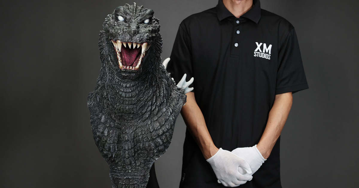 XM Studios《大怪獸總攻擊 GMK》哥吉拉 2001 胸像 極惡破壞神白眼！ 