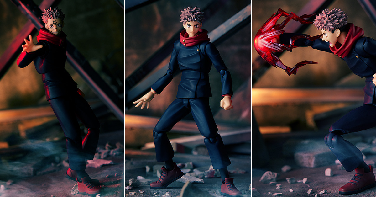 figma《咒術迴戰》虎杖悠仁 附宿儺替換臉、黑閃特效等豐富配件！