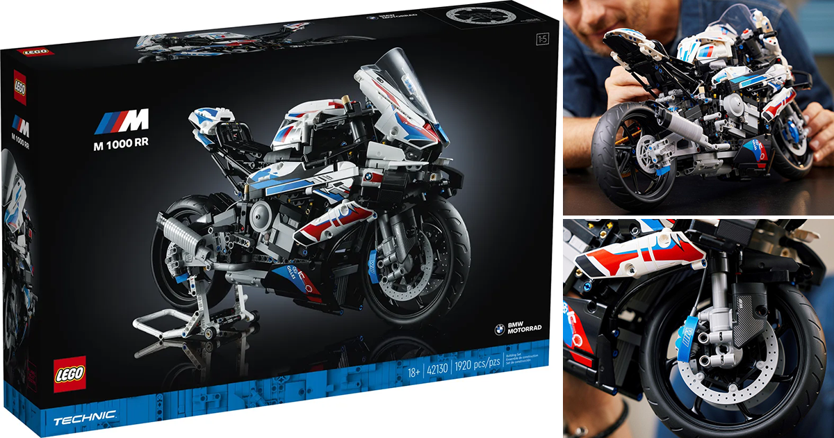 LEGO 42130 科技系列【BMW M 1000 RR】採用1/5 比例還原的賽道猛獸樂高