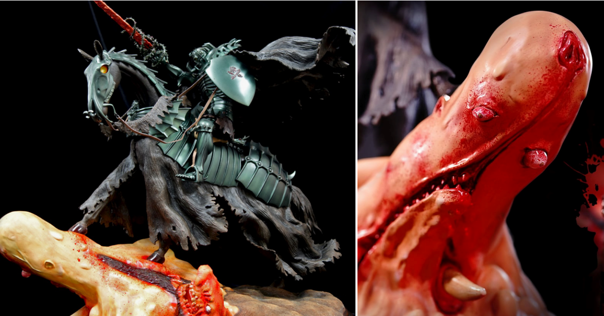SOUL WING×ART OF WAR《烙印勇士》骷髏騎士 1/4 比例限量雕像 怪誕底座超搶戲！
