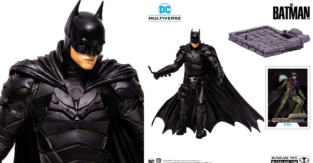 麥法蘭 DC Multiverse 羅伯派汀森版《蝙蝠俠》蝙蝠俠12吋雕像