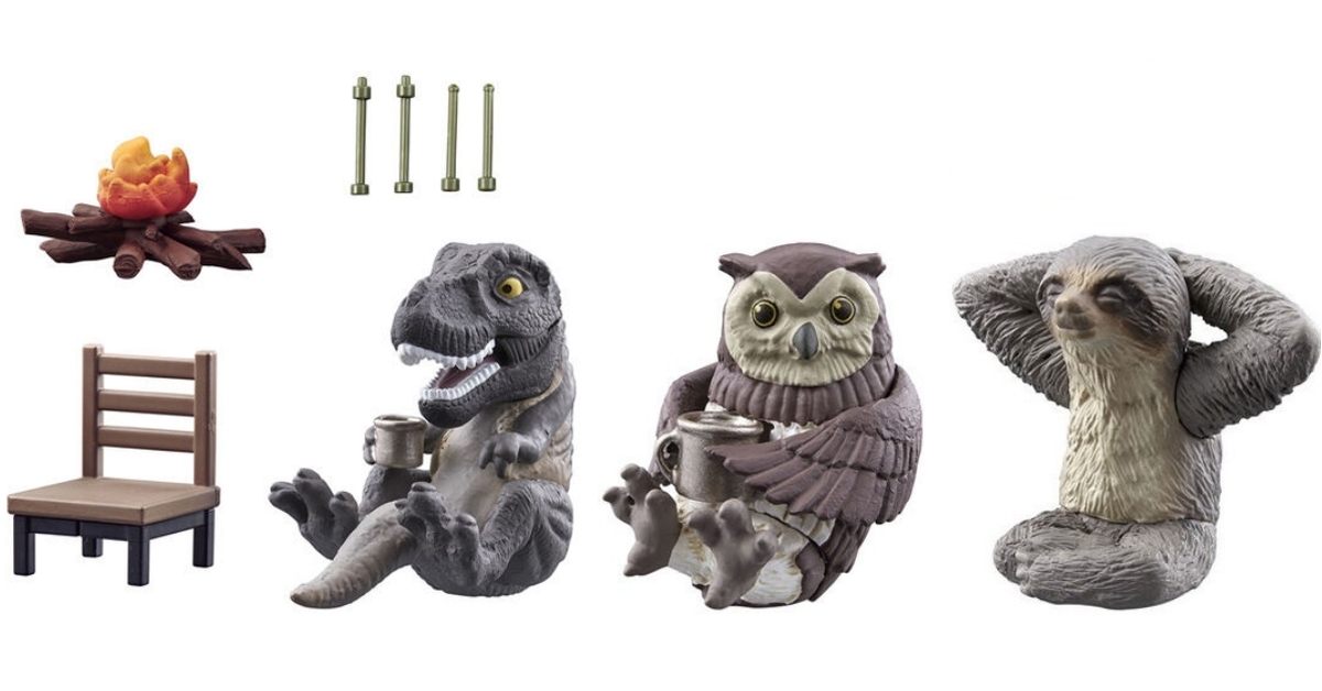 GASHAPON 好評第四彈「動物露營 04」轉蛋 連霸王龍都加入露營陣容啦！