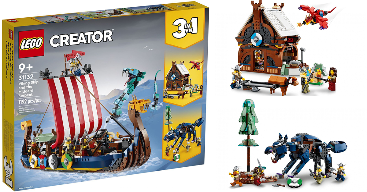 LEGO 31132 クリエイターシリーズ「バイキングの船とミッドガルドの蛇 