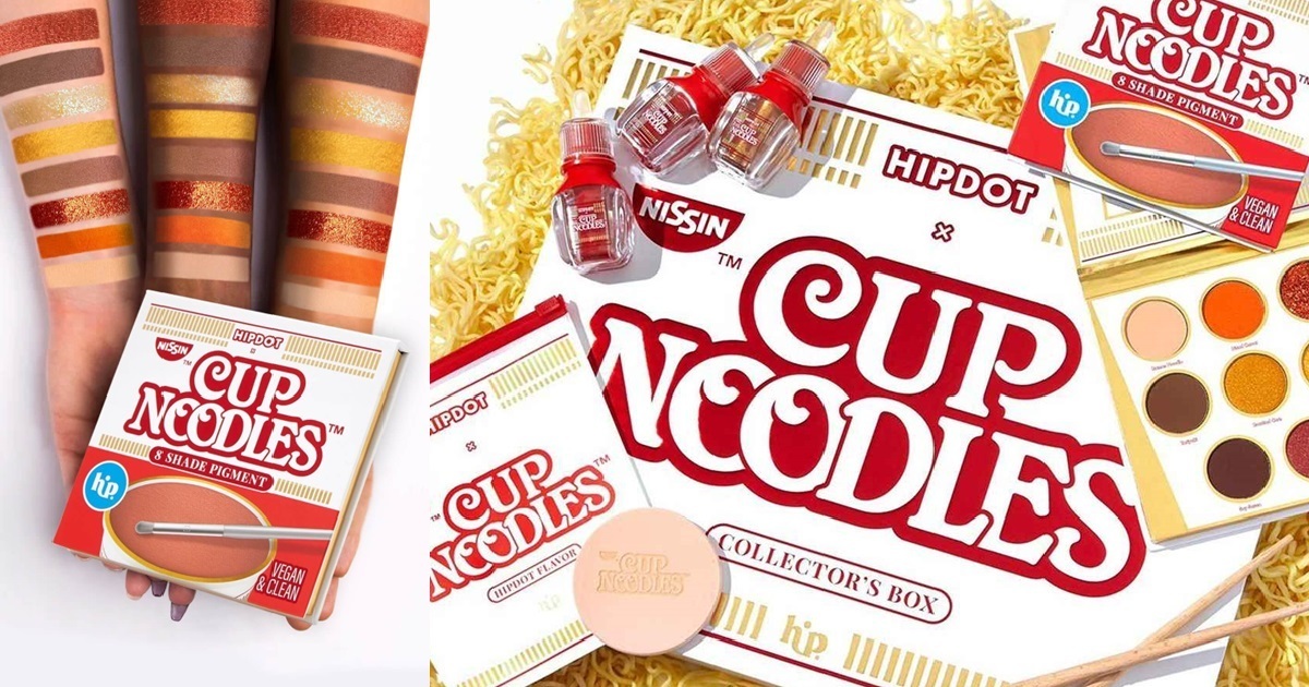 持續不務正業！日清杯麵化與美妝品牌「HIPDOT」合作推出限定化妝品