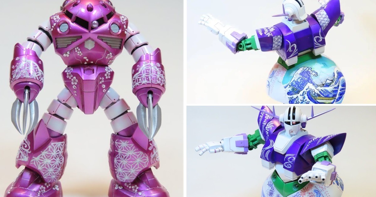 美得像是藝術品！ 女推主手作「和風」鋼普拉打造吉翁MS新韻味