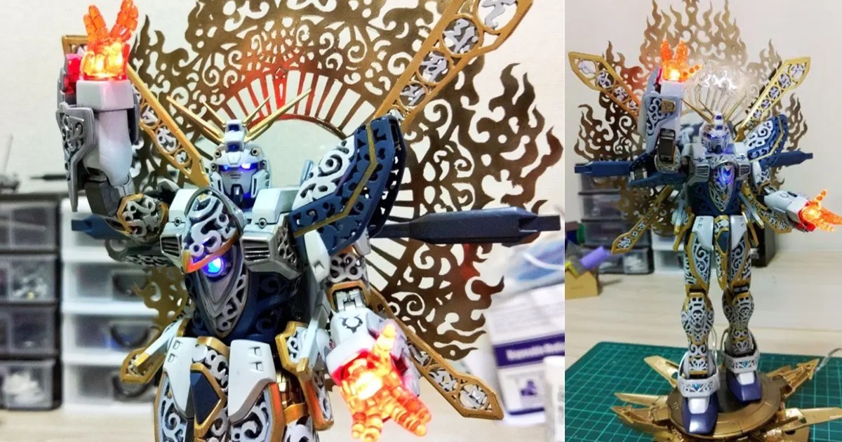 宛如天神降臨！ 鋼普拉達人打造「不動明王神鋼彈」精美刀工展露藝術質感