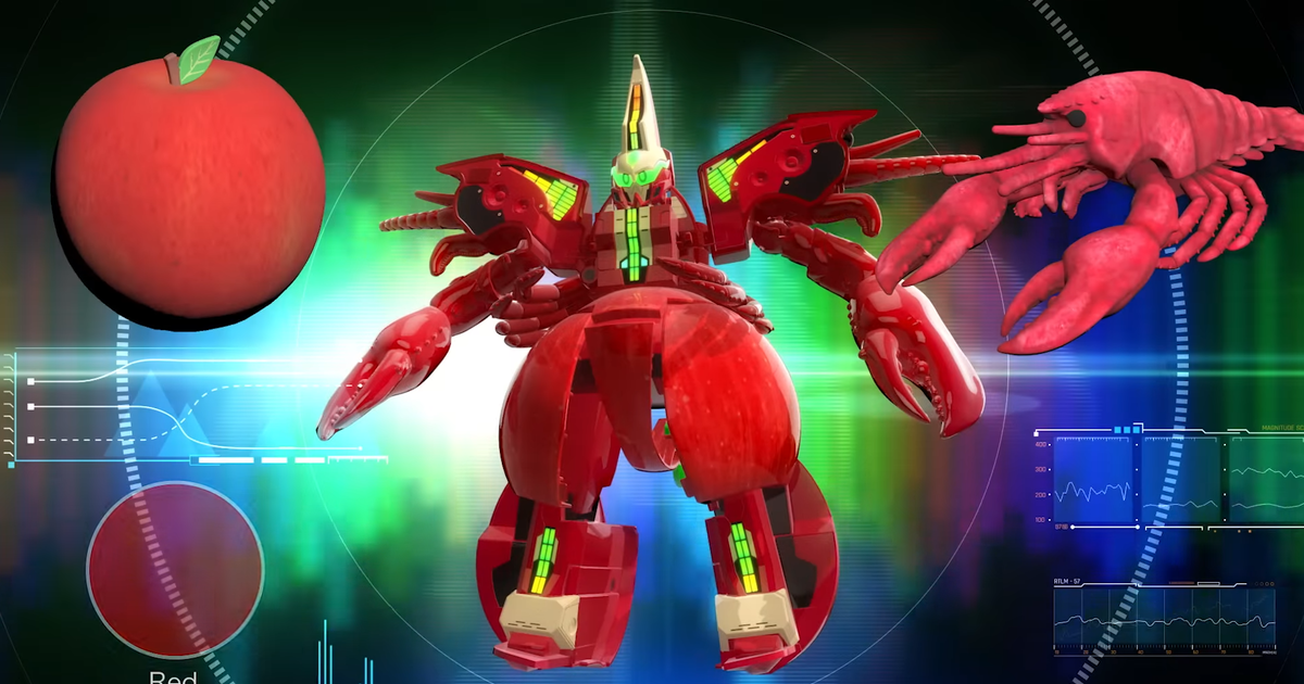蘋果能和龍蝦合體！？萬代全新合體機器人玩具『UNITROBORN』搭配超洗腦歌曲 07 月發售！