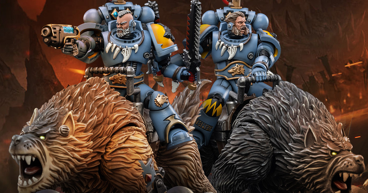 JOYTOY 1/18 《戰鎚40000》太空野狼 雷狼騎兵 Space Wolves Thunderwolf Cavalry