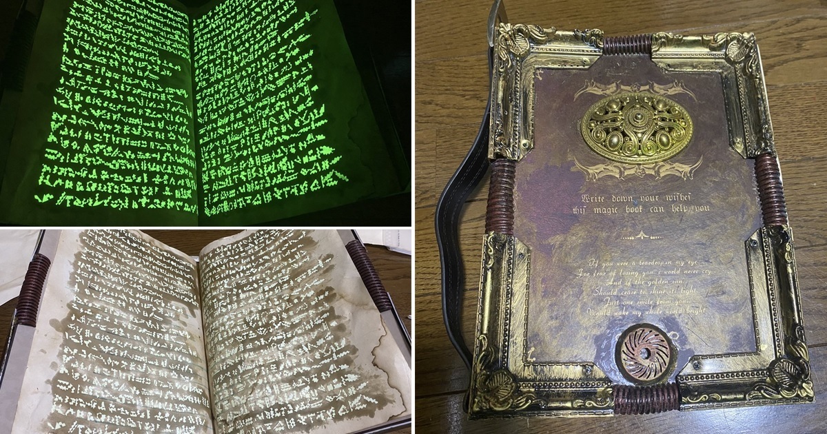 推主靠Amazon網購材料打造「發光的魔法書」大獲好評 網友 : 想喊薩喀爾！