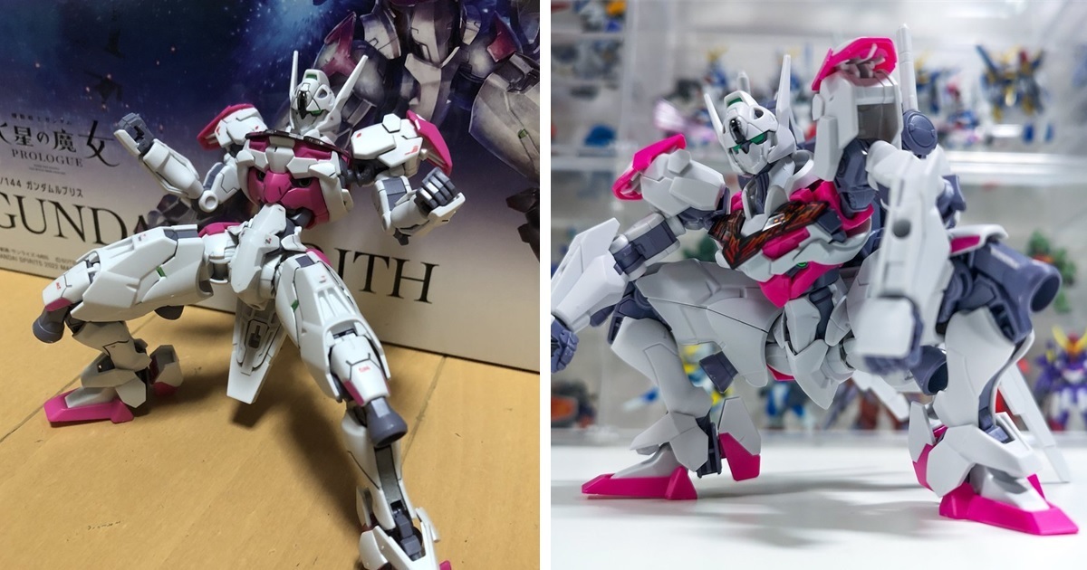 《機動戰士鋼彈水星的魔女》魔靈鋼彈鋼普拉好好玩！ 超高可動連JOJO立&8+9蹲都行