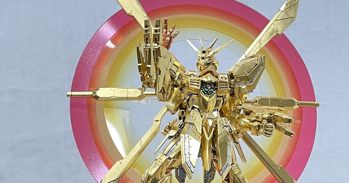 打造世界首款貼金箔的『RG 神鋼彈 明鏡止水Ver.』 日本金箔工藝模型家細心將每個零件貼箔加工！
