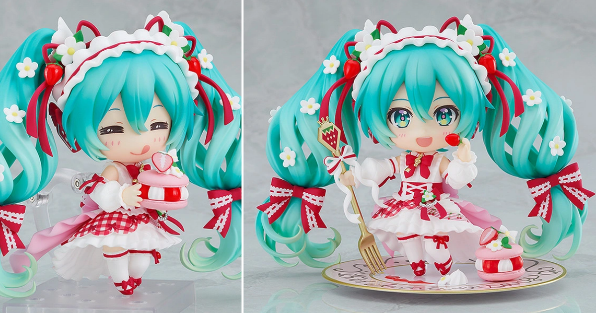 黏土人「初音未來 15th Anniversary Ver.」可愛的草莓甜點盤、粉紅馬卡龍繽紛登場！