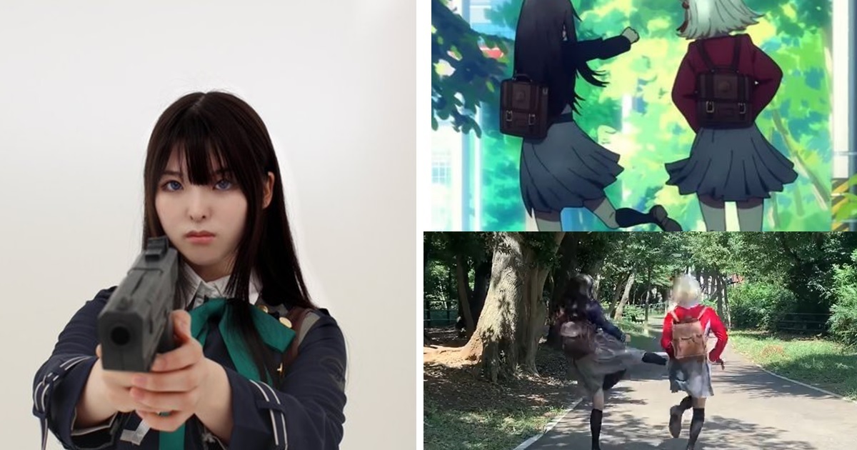 這個瀧奈踢十分了得！Coser叶愛還原《Lycoris Recoil 莉可麗絲》千束&瀧奈互踢場景