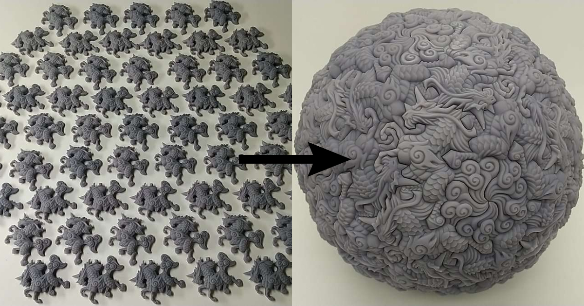 超級合體！推主用3D列印製作60隻「麒麟偶」最後還可以融合成「麒麟球」超酷設計引網友熱議