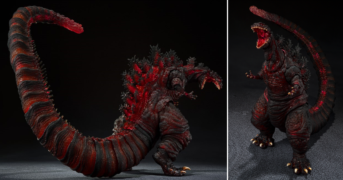 S.H.MonsterArts《正宗哥吉拉》哥吉拉 2016 第4形態（夜間戰鬥Ver.）再現體表發出紅光狀態