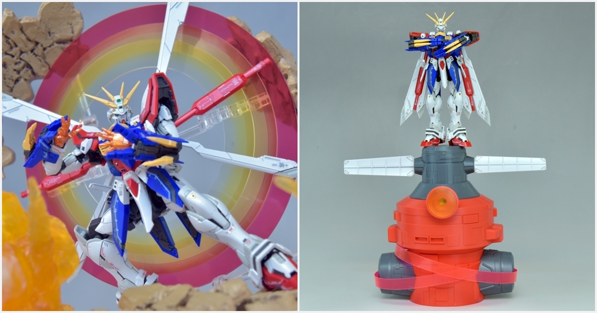 【作品分享】純素組  RG 1/144 神威鋼彈+魂特效零件+炸裂 我的手正在火紅燃燒!