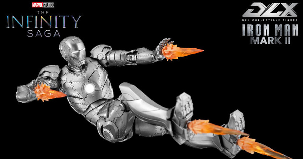 threezero DLX 系列《無限傳說》鋼鐵人馬克2 可動人偶 經典銀白、鉚釘戰甲！