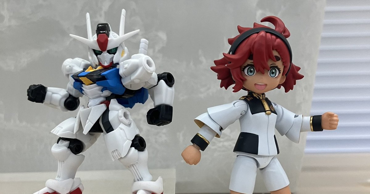 超可愛低頭身可動人偶 AQUA SHOOTERS! 系列將推出『機動戰士鋼彈 水星的魔女 蘇萊塔&米奧琳涅』！