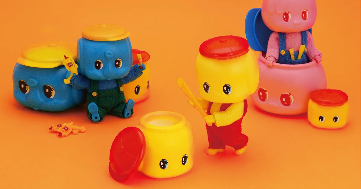 Fueki 不易糊工業× MILLINILLIONS「糨糊黃小狗、糨糊粉紅兔