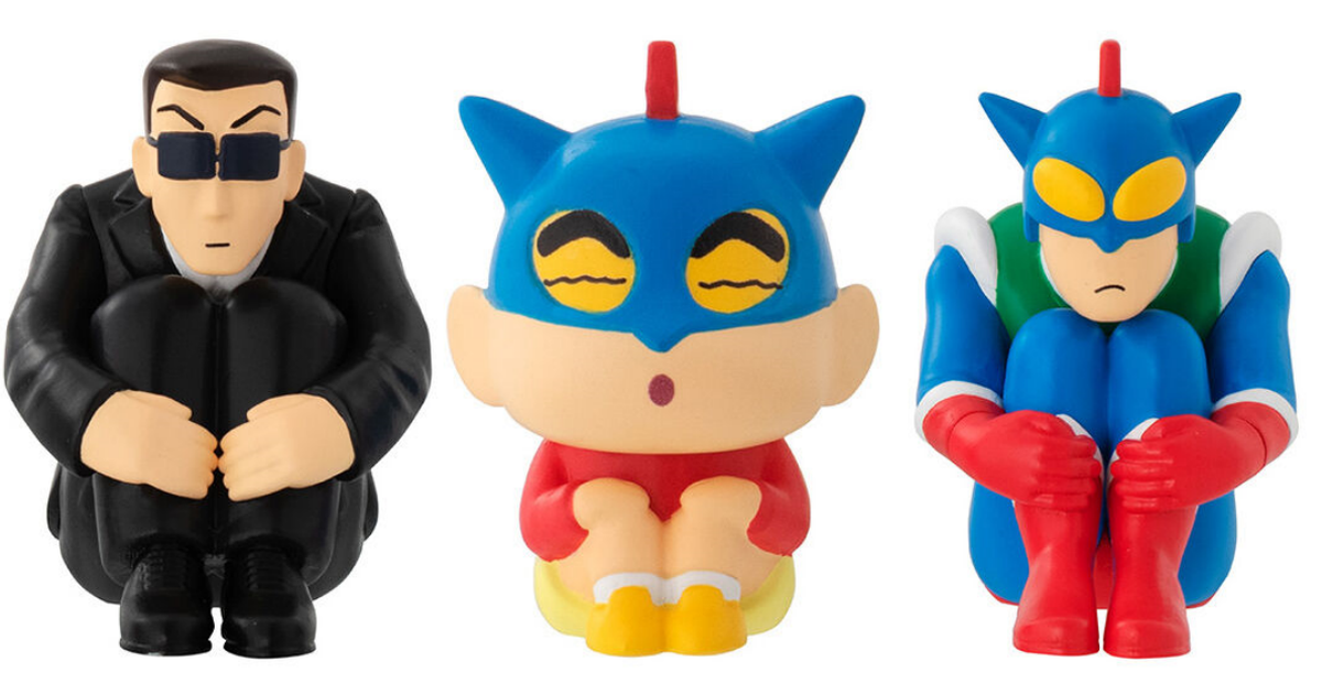 GASHAPON「等待中的蠟筆小新3」轉蛋 捲成一團的動感超人、保鑣黑磯先生！