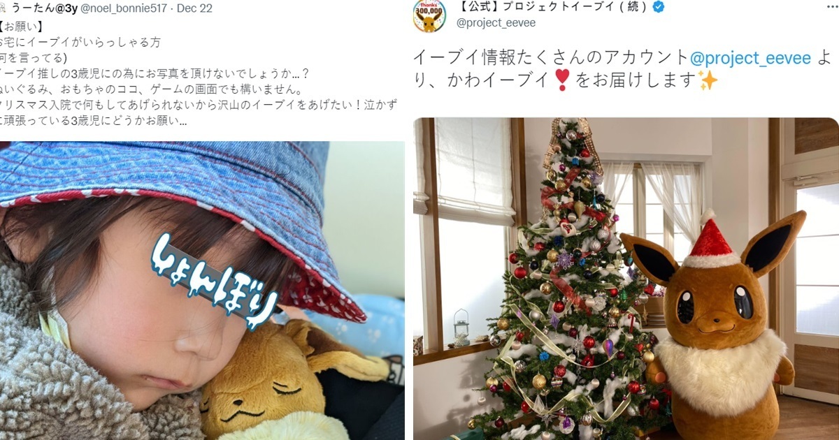 替三歲伊布粉生病暖心集氣！ 寶可夢官方發布大量伊布為病童加油