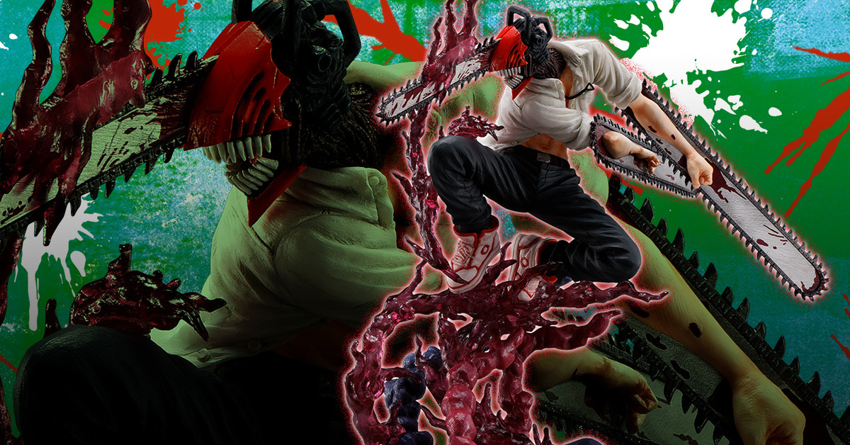 Figuarts ZERO《鏈鋸人》淀治 鏈鋸人 斬殺蝙蝠惡魔、內臟血花噴飛的躍動場景！