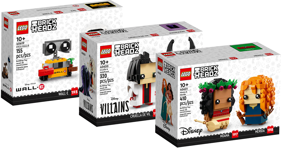 LEGO 40619～40621 BrickHeadz 系列三套新作發表慶祝迪士尼堂堂100週年 