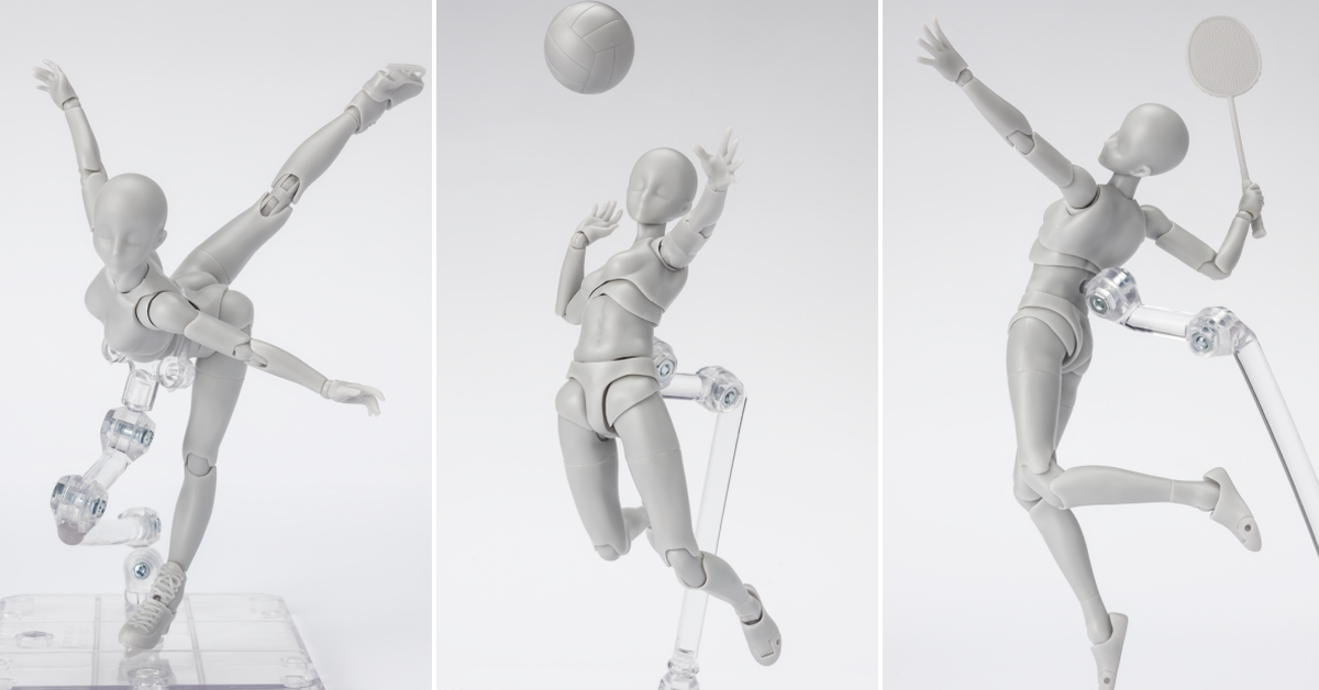 花式滑冰、打排球的壓倒性可動！S.H.Figuarts 素體醬-運動-Edition DX SET（Gray Color Ver.）