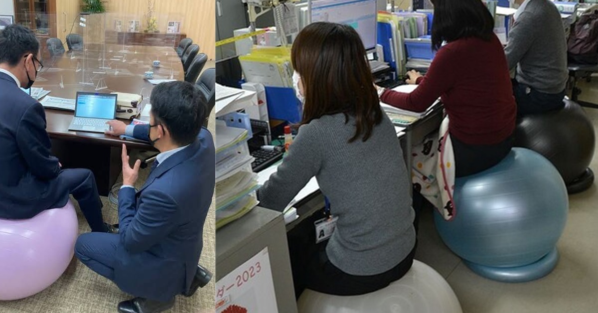 職場新趨勢？ 和歌山縣導入「瑜珈球」作為座椅 半數工作者表示有效舒緩腰痛 