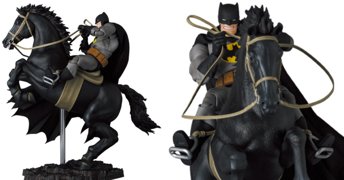 MAFEX《蝙蝠俠：黑暗騎士歸來》BATMAN ＆ HORSE 重現老爺騎馬回歸的經典場面！