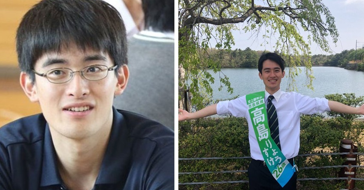日本26歲「史上最年輕市長」成功當選  選舉外型變化讓網友吃驚 : 根本變了個人！