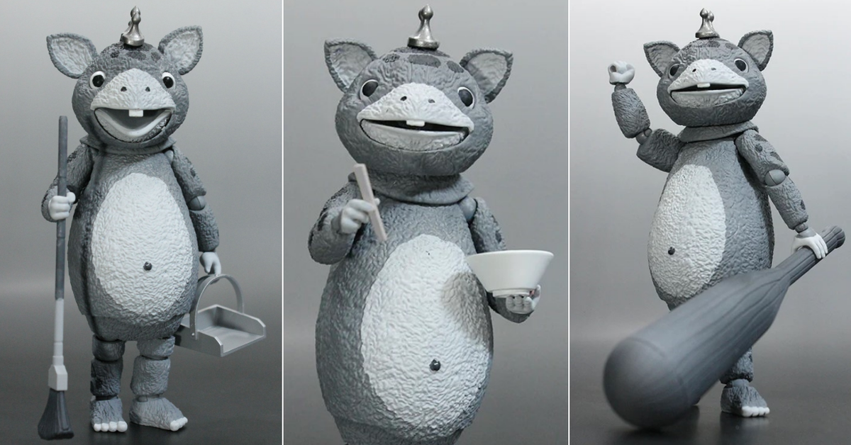 EVOLUTION TOY『HERO ACTION FIGURE 快獸布斯卡 黑白單色版』吃拉麵、掃地樣樣行